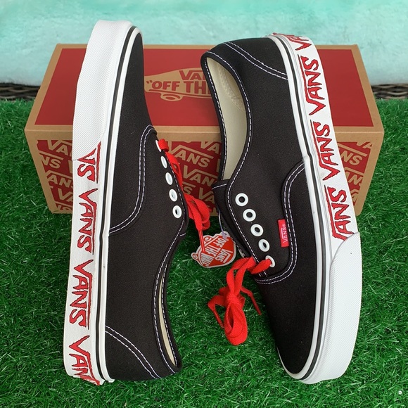 VANS AUTHENTIC SKETCH SIDEWALL Black/Red men’s - Picture 6 of 13